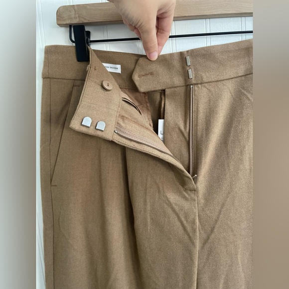 LOFT Peyton Wide Leg Trouser Pants in Heathered Brushed Flannel Size 8 NWT - Picture 11 of 13